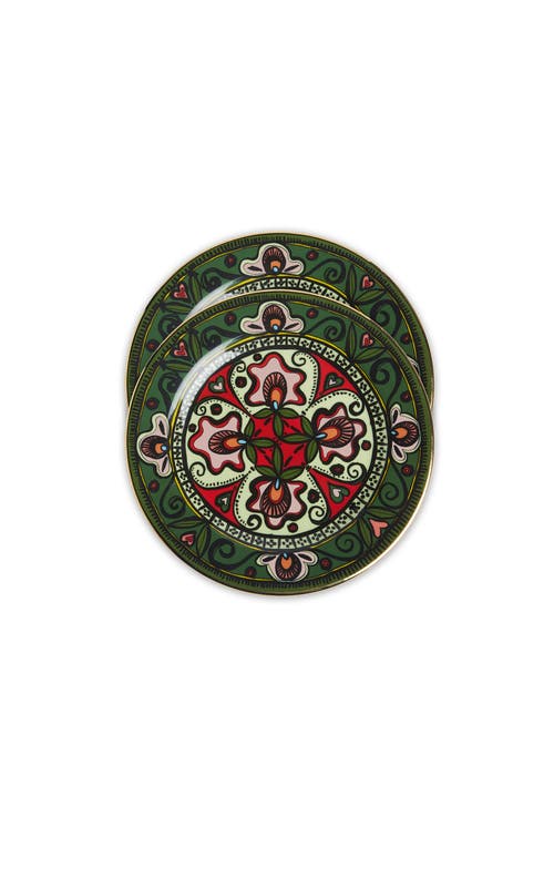 Shop La Doublej Dessert Plates Set Of 2 Abundance Dark Green