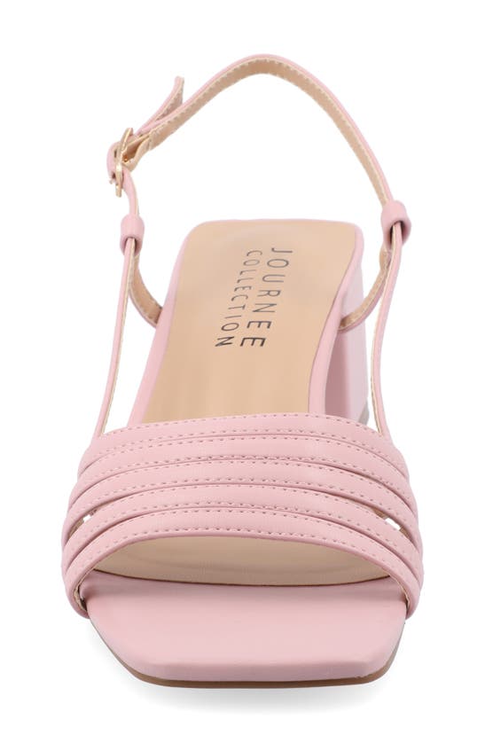 Journee Collection Shayana Block Heel Slingback Sandal In Mauve