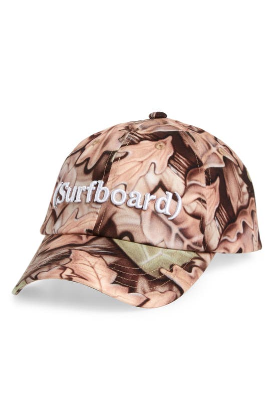 Shop Stockholm Surfboard Club Logo Embroidered Camo Baseball Cap In Leaf