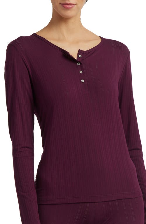 Hanky Panky MellowLuxe Long Sleeve Henley Top at Nordstrom,