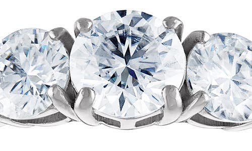 Fzn Lab Created Moissanite Ring In Silver