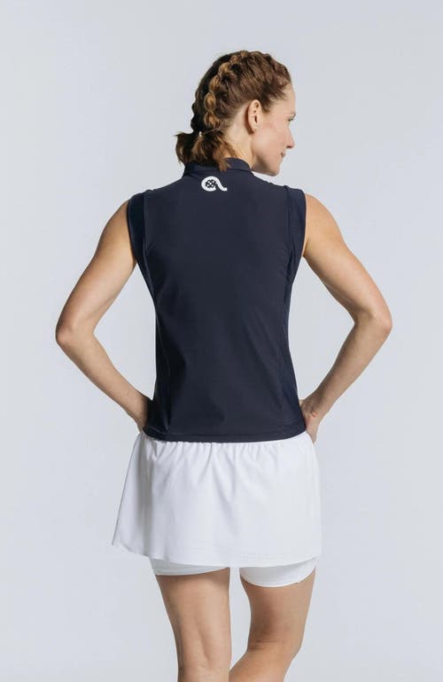 Shop Avi Pickleball Volley Zip Sleeveless In Sapphire Blue