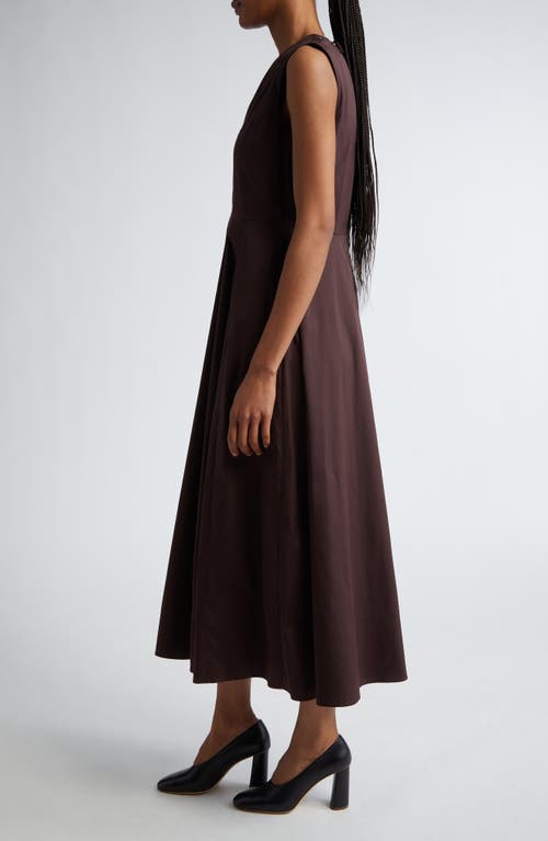 Max Mara Alloro V-neck Sleeveless Midi Dress In Wine Coloured