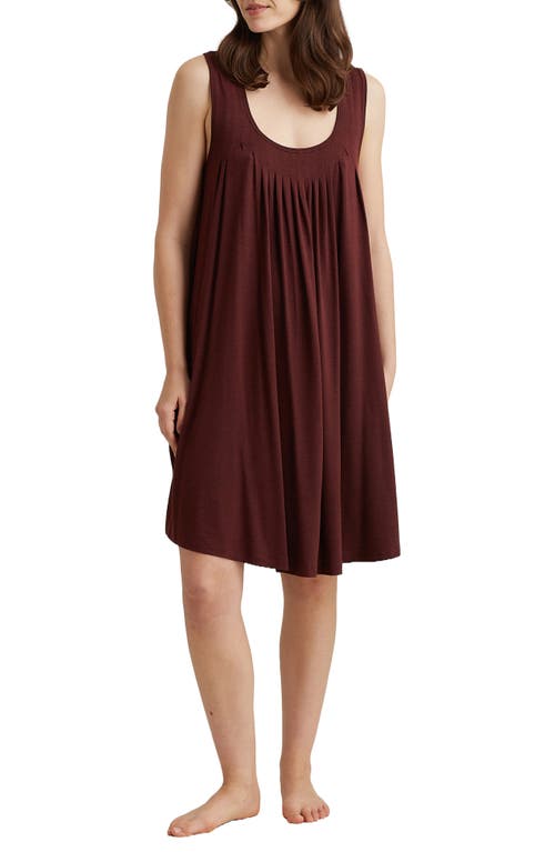 Kate Pleated Nightgown in Dark Chocolate