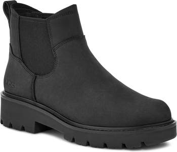 UGG Women's Harrison Moto Boot, Stout Leather, 3 UK: : Fashion