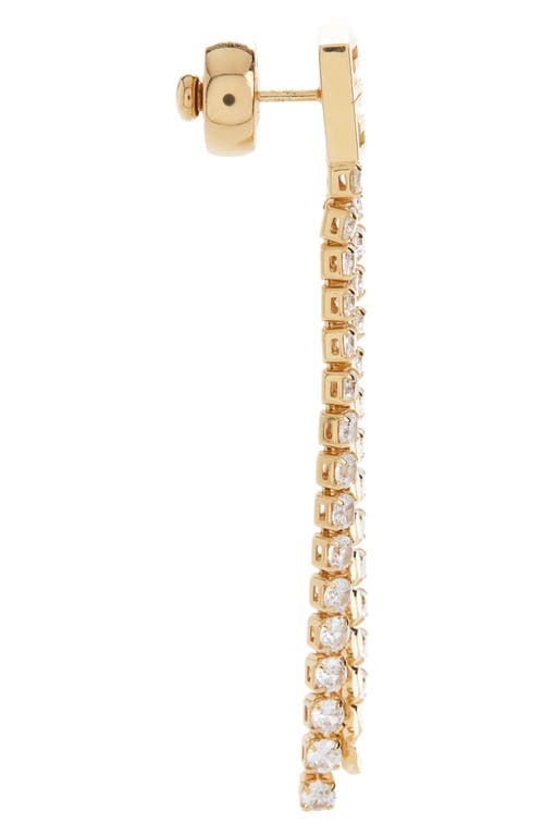 Shop Givenchy 4g Crystal Chain Drop Earrings In Golden Yellow