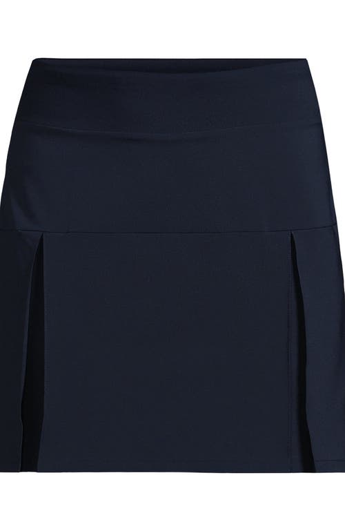 Shop Lands' End School Uniform  Performance Pleated Skort Above The Knee In Classic Navy