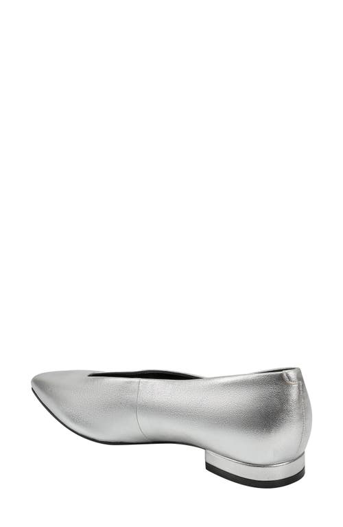 Shop Marc Fisher Ltd Gunner Pointed Toe Flat In Silver