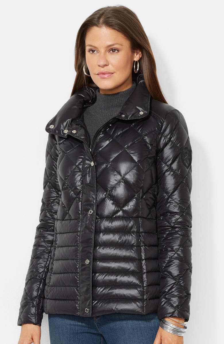 Lauren Ralph Lauren Stand Collar Packable Down Jacket | Nordstrom