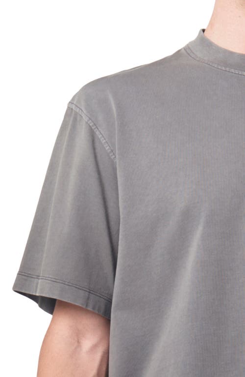 Shop Agolde Asha Oversize Mock Neck T-shirt In Flint