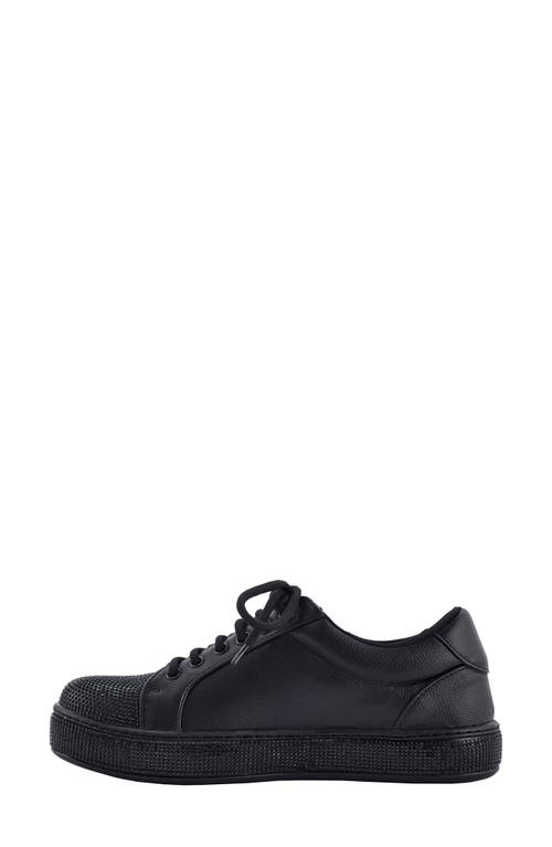 Lady Couture Legend Rhinestone Sneaker In Black
