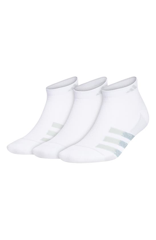 Adidas Originals Superlite Stripe Low Cut Socks In White/ Grey/ Clear Grey