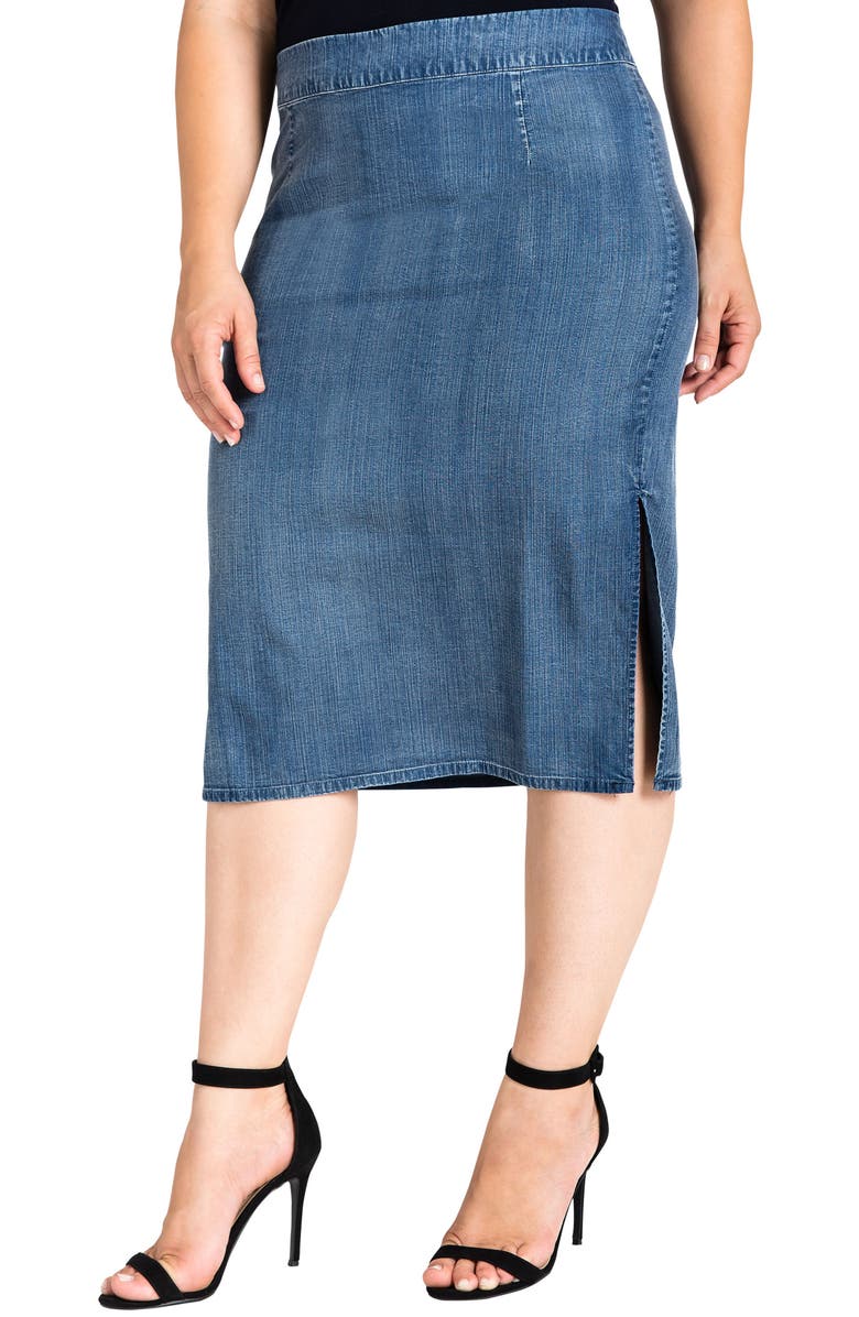 Standards & Practices Jade Side Slit Pencil Skirt (Plus Size) | Nordstrom