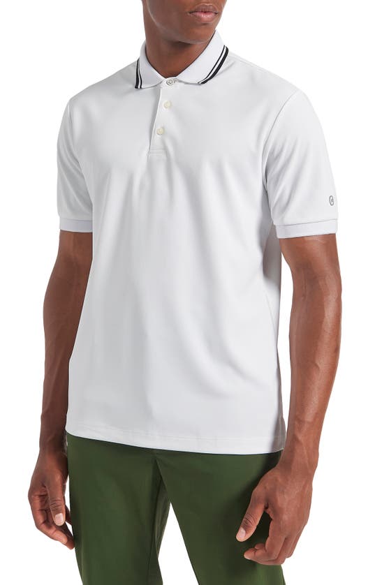 Ben Sherman Men's 360 Motion Pique Polo In Bright Whte