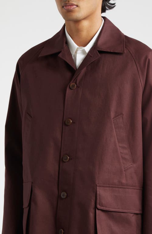 Shop De Bonne Facture Forest Water Repellent Cotton Twill Jacket In Plum