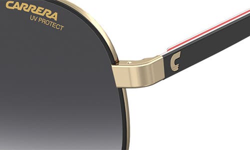 Shop Carrera Eyewear 58mm Aviator Sunglasses In Black Gold/grey Shaded