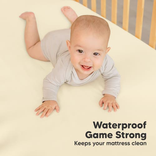 Shop Keababies 2-pack Soothe [protect+] Waterproof Mini Crib Sheets In Latte