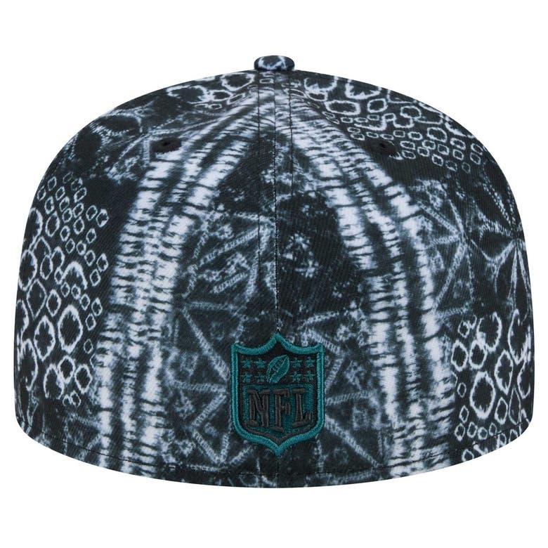 Shop New Era Black Philadelphia Eagles Shibori 59fifty Fitted Hat