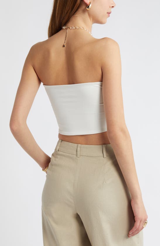 Shop Open Edit Smooth Edit Tube Top In Ivory Cloud