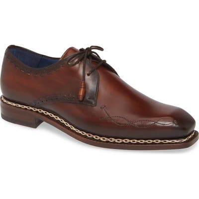 Mezlan Reims Plain Toe Derby- Brown