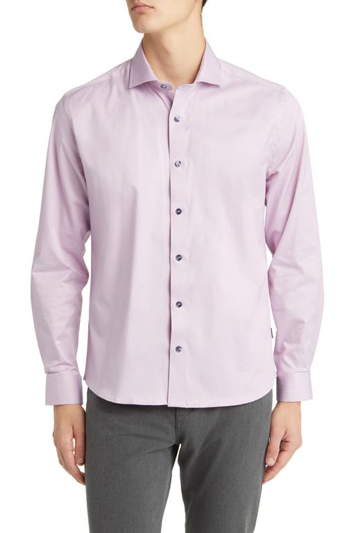 DRYTOUCH Performance Sateen Button-Up Shirt in Lavender