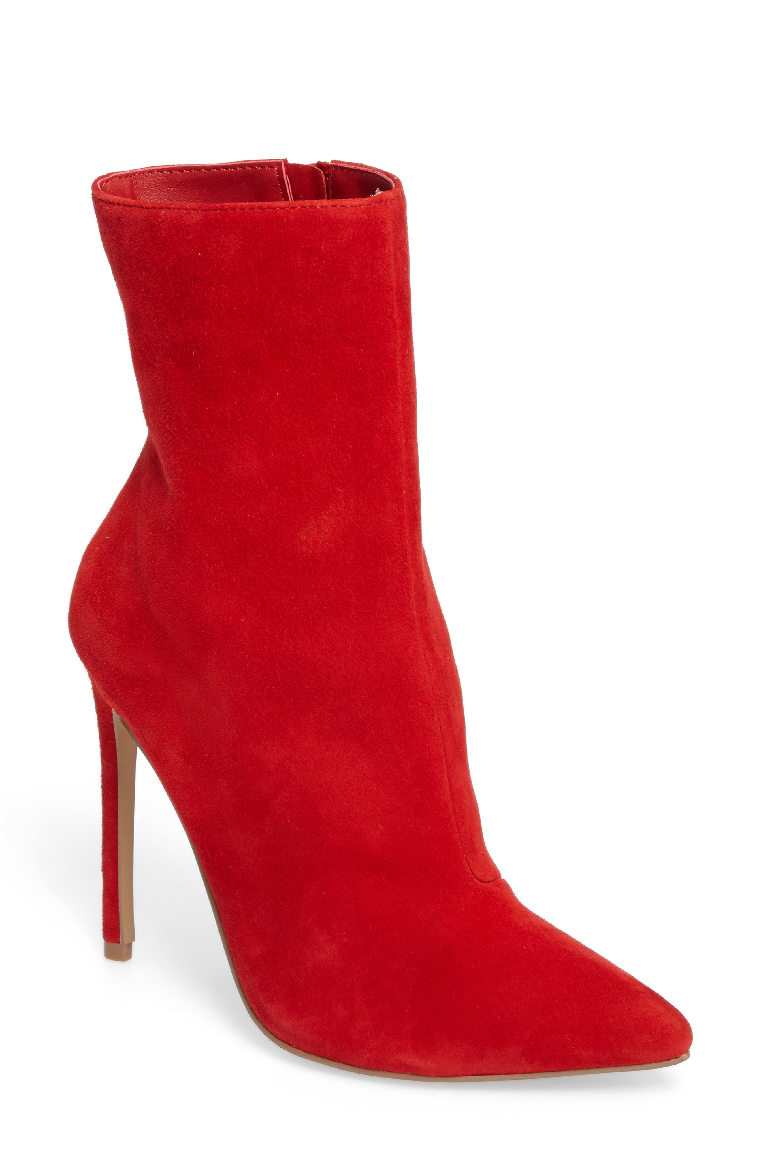 Steve Madden Wagner Boot In Red Suede