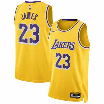 LeBron James Los Angeles Lakers Nike Swingman Player Jersey Gold