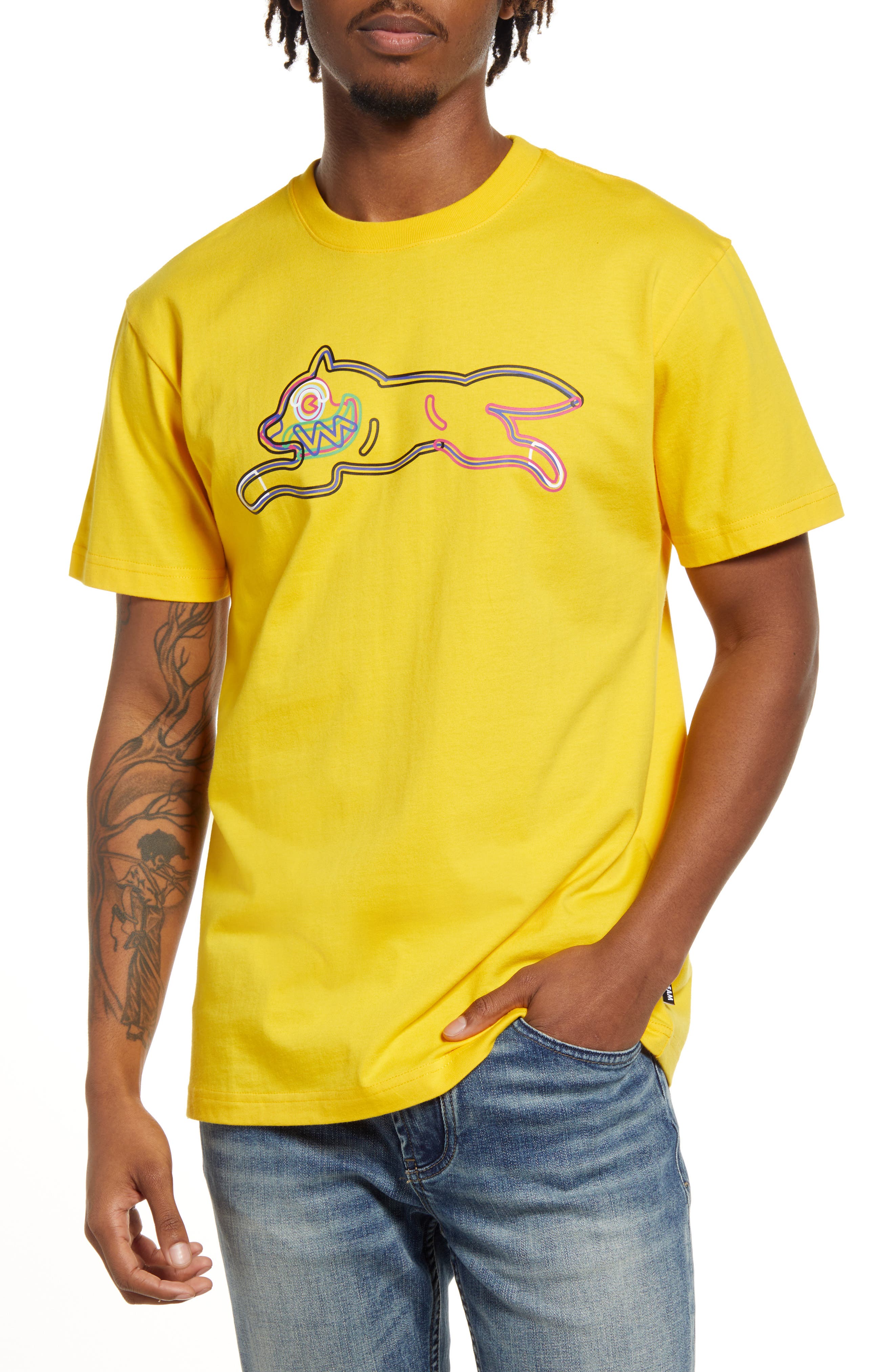 Yellow graphic shirts Clearance