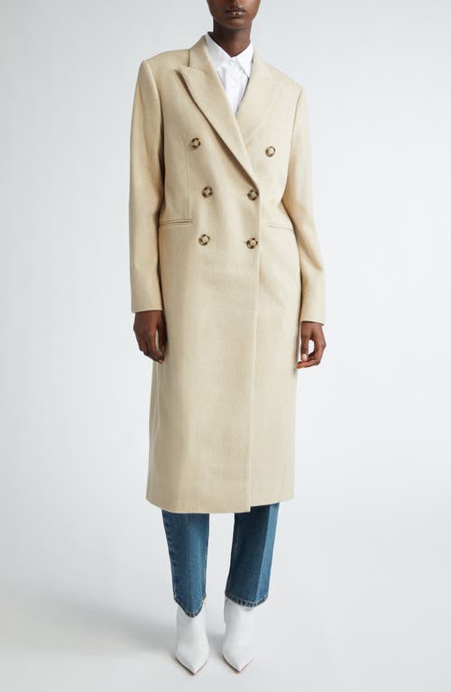 Victoria Beckham Double Breasted Wool & Cashmere Coat Bone at Nordstrom, Us