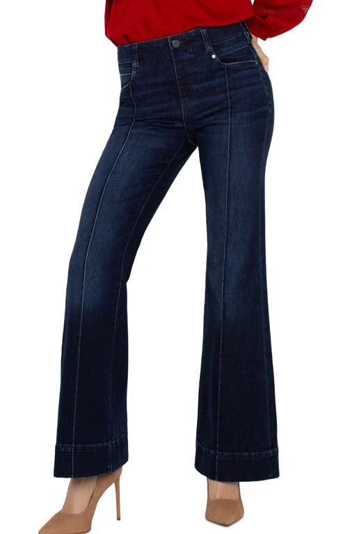 Shop Liverpool Gia Glider Seamed Pull-on Flare Jeans In Upland