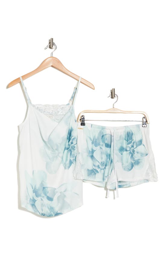 Shop Ted Baker Satin Cowl Cami & Short Pajamas In Magnolia