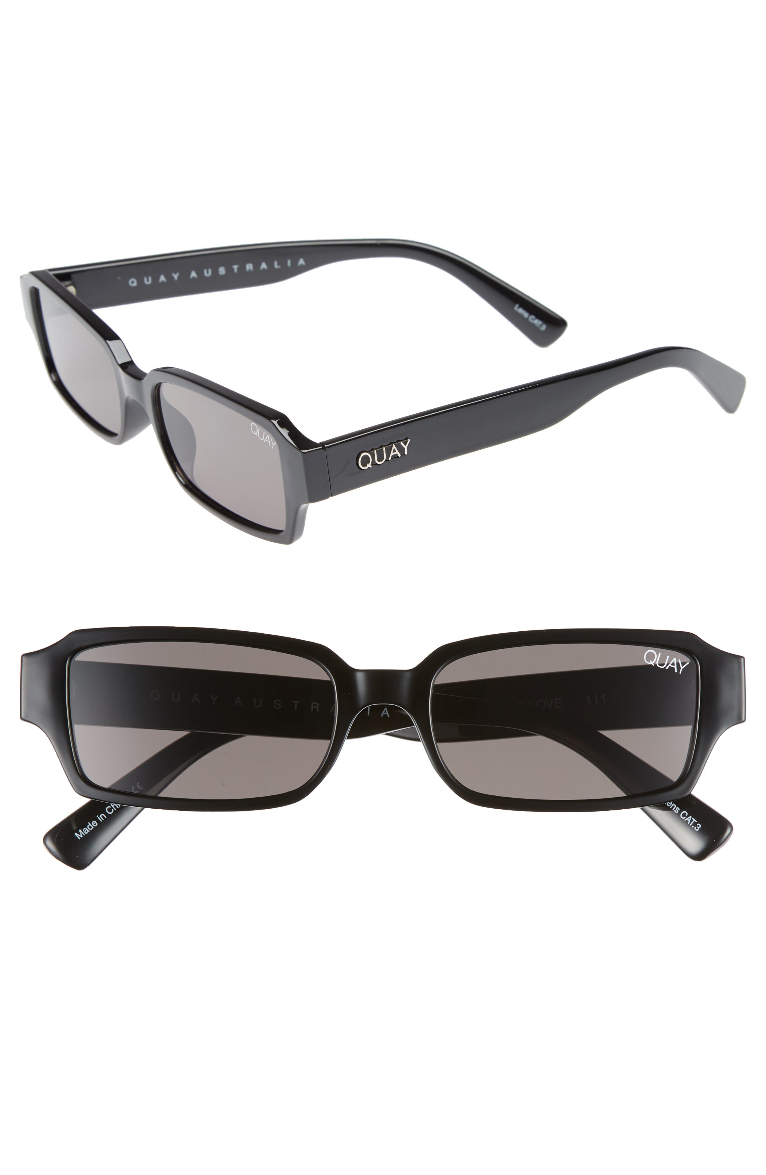 Quay Australia Strange Love 53mm Rectangle Sunglasses Nordstrom