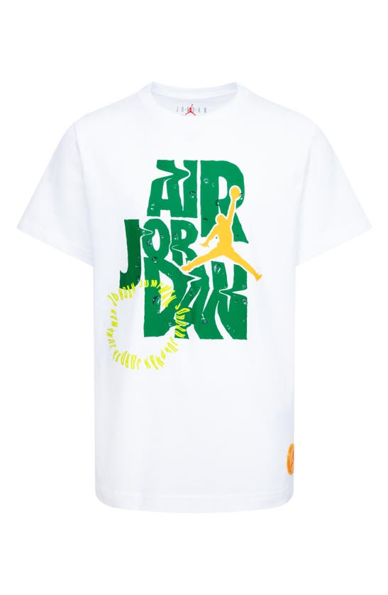 Shop Jordan Kids' Jdb Fuel Up Cool Down Graphic T-shirt In White