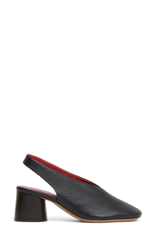 Shop Mansur Gavriel Glove Slingback Pump In Black/flamma