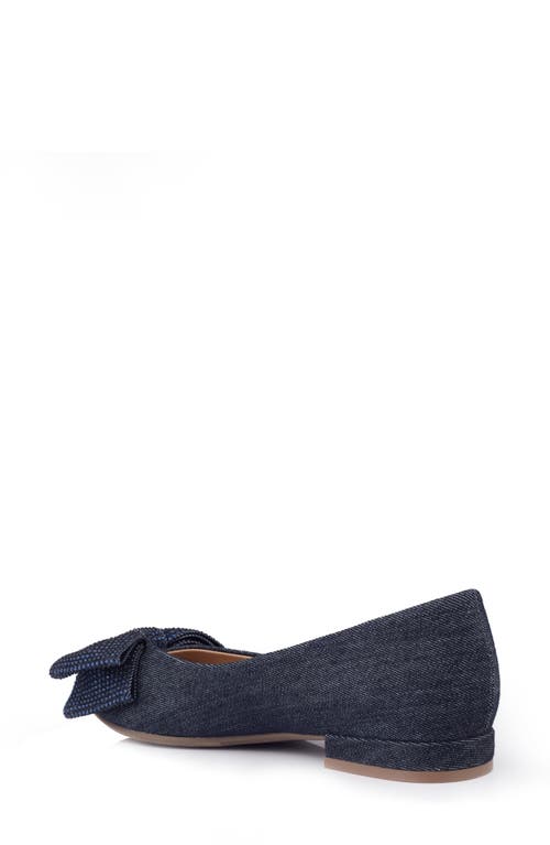 Shop Me Too Alize Bow Pointed Toe Flat In Demin