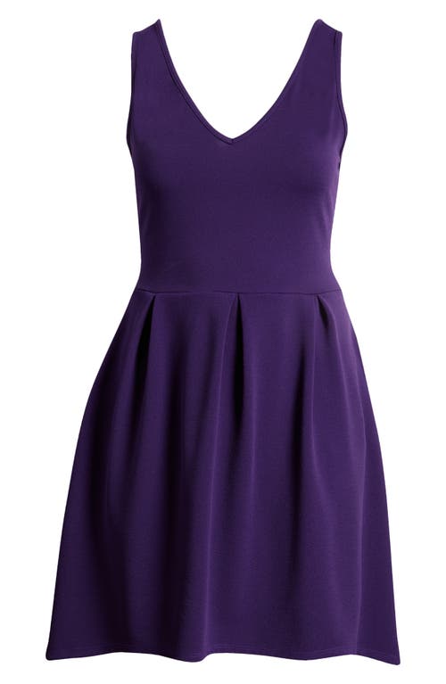 Shop 24seven Comfort Apparel Party Stretch High-low Dress In Purple