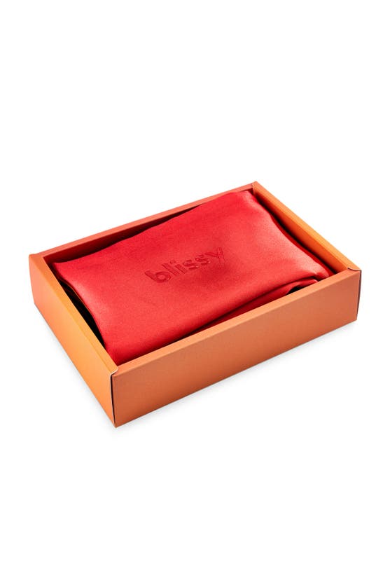 Blissy Mulberry Silk Pillowcase In Orange Ombre