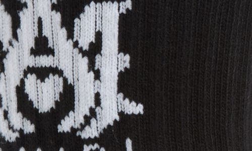Amiri Monogram Core Logo Crew Socks In Black White