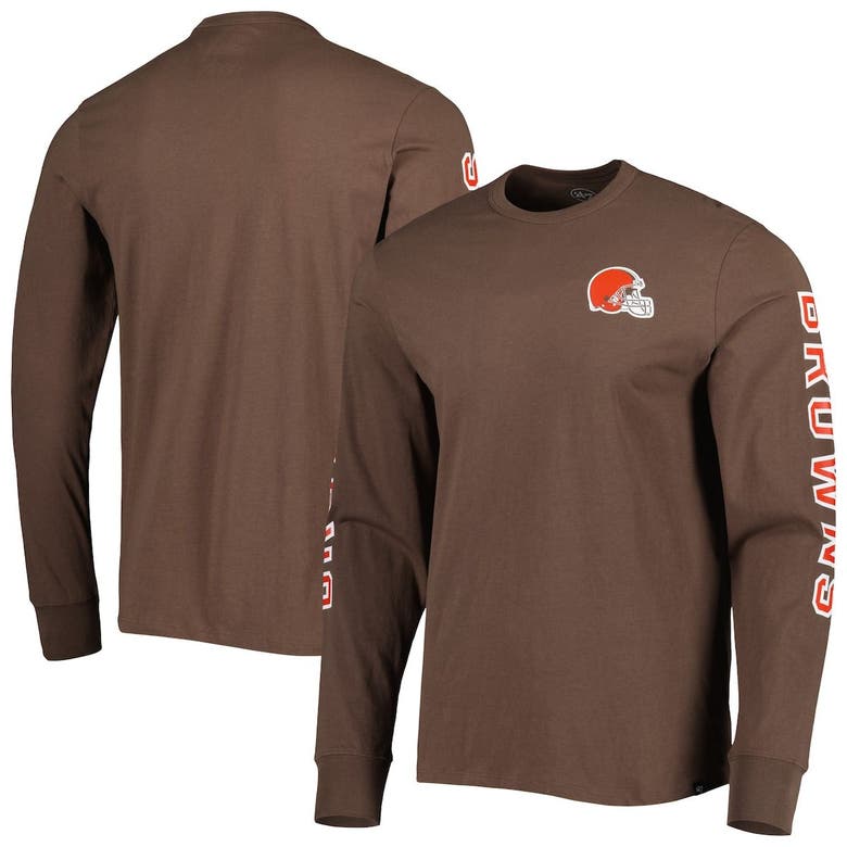 Men's Cleveland Browns '47 Brown Franklin Long Sleeve T-Shirt