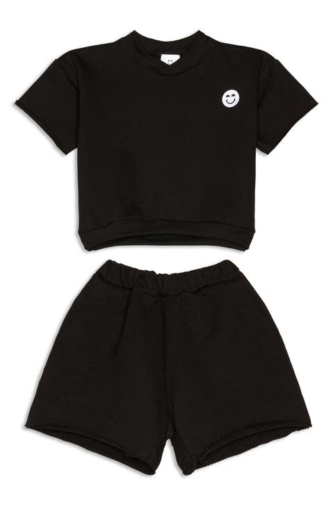 Kids' Khary Short Sleeve Sweatshirt & Shorts Set (Baby & Little Kid)