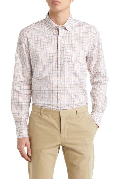 Luxury Textured Tattersall Button-Down Shirt
