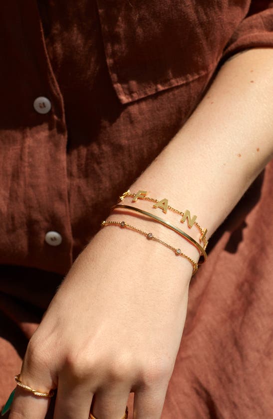 Baublebar Pisa Custom Letter Charm Bracelet In Gold