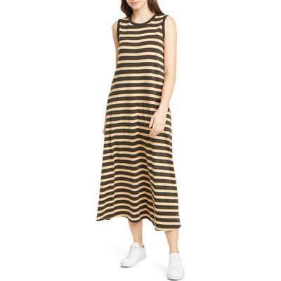 Max Mara Leisure Stripe Midi Dress, Yellow