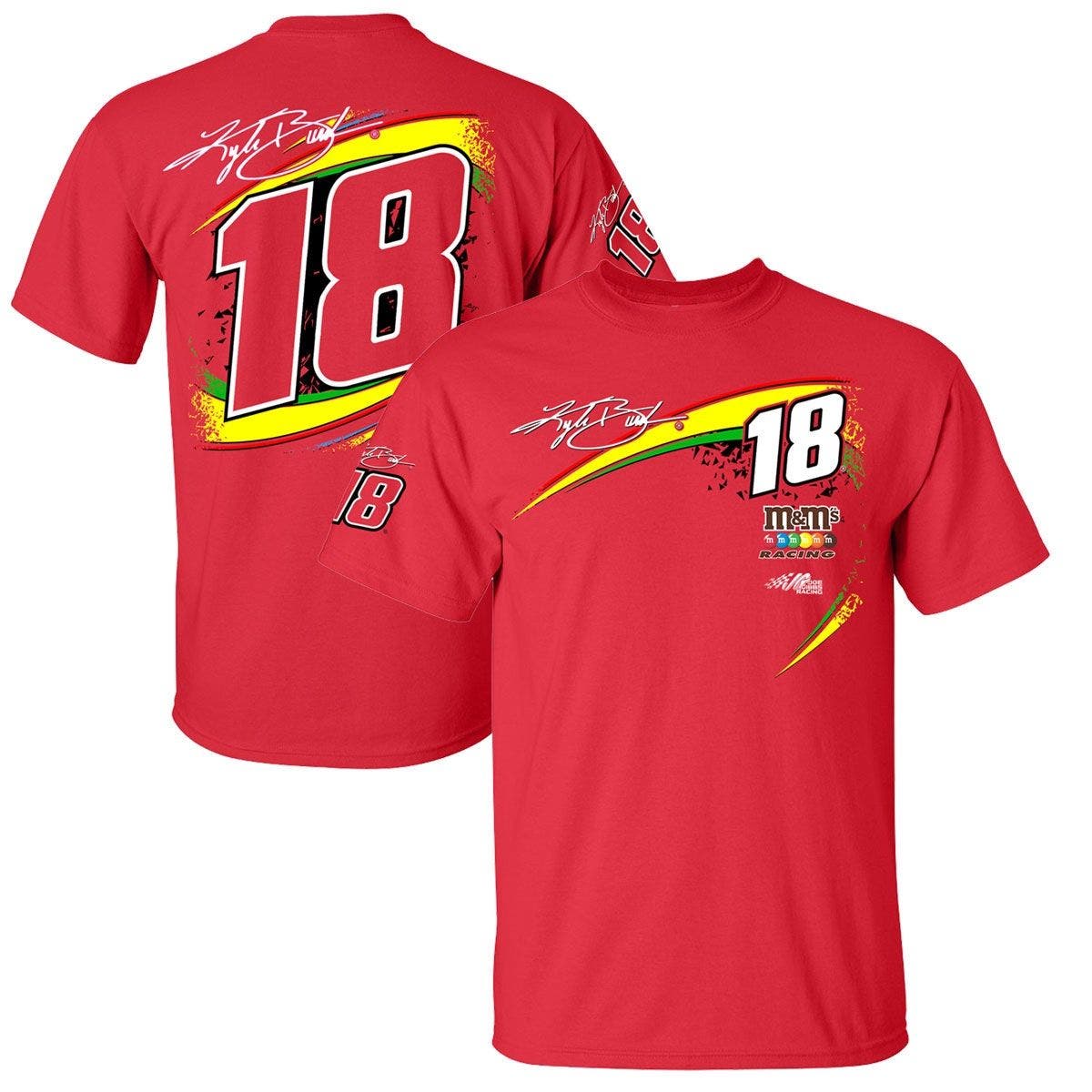 JOE GIBBS RACING TEAM COLLECTION Men's Joe Gibbs Racing Team Collection Red Kyle Busch M & Ms Xtreme T-Shirt
