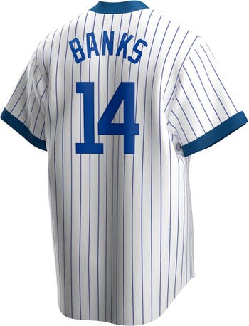 Men's Nike Ernie Banks White Chicago Cubs Home Cooperstown Collection  Player Jersey 