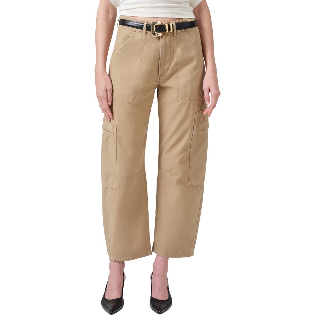 Citizens Of Humanity Marcelle Low Rise Barrel Cargo Pants In Heirloom