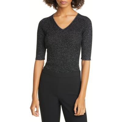 Boss Flaire V-Neck Wool Blend Sweater