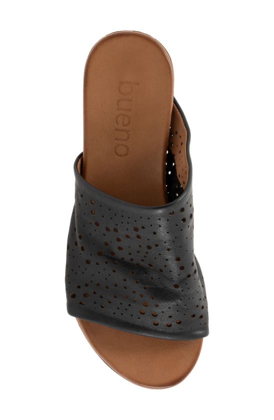 Shop Bueno Turner Perforated Slide Sandal In Black
