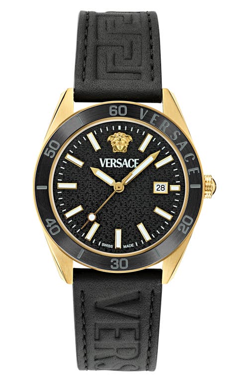 Versace V-Dome Watch, 42mm in Ip Yellow Gold at Nordstrom