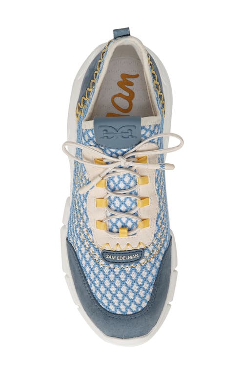 Sam Edelman Chelsie Knit Sneaker In Summer Sky/blue Mist